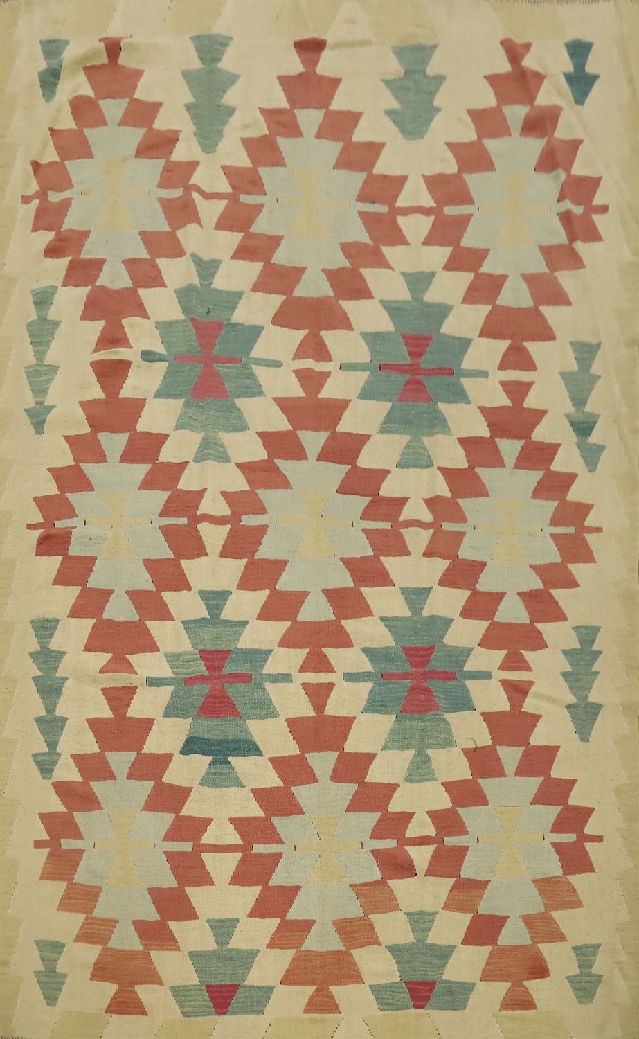 Vegetable Dye Kilim Turkish Area Rug 6x9