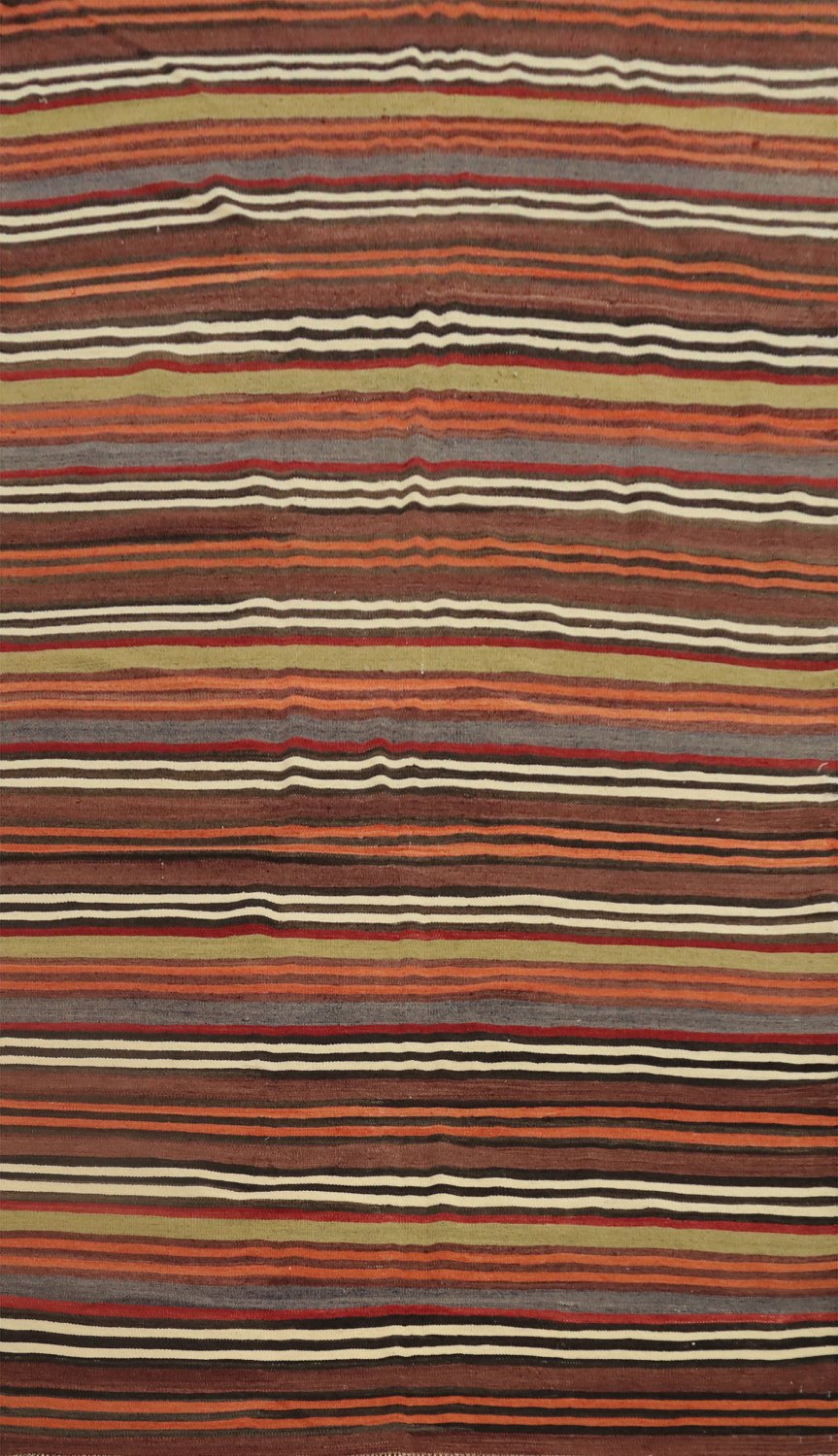 Vegetable Dye Kilim Turkish Area Rug 5x9