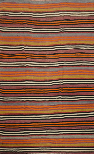 Vegetable Dye Kilim Turkish Area Rug 5x8