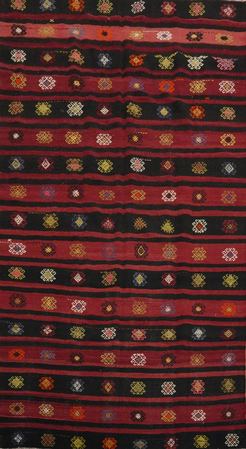 Vegetable Dye Kilim Turkish Area Rug 7x10