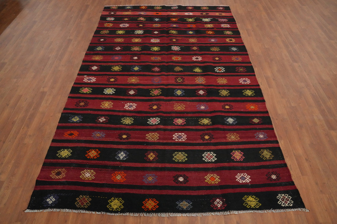 Vegetable Dye Kilim Turkish Area Rug 7x10