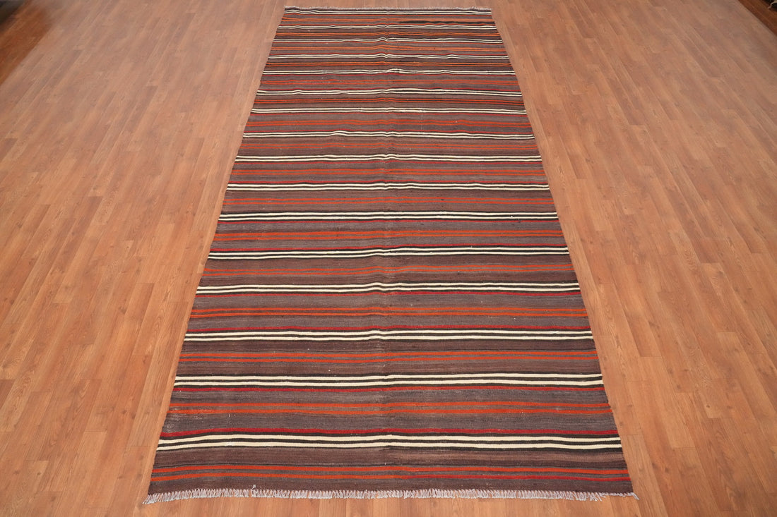 Vegetable Dye Kilim Turkish Area Rug 5x11
