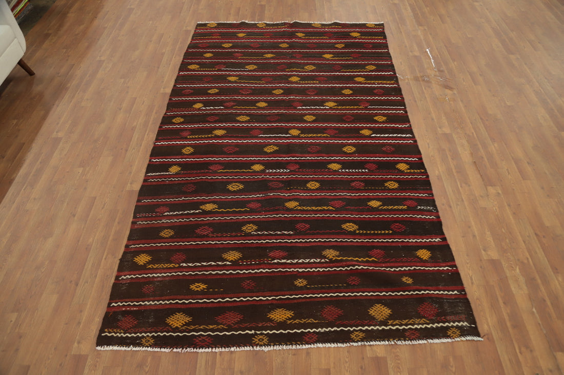 Vegetable Dye Kilim Turkish Area Rug 6x10