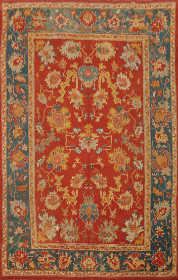 Pre-1900 Antique Vegetable Dye Oushak Persian Area Rug 9x11