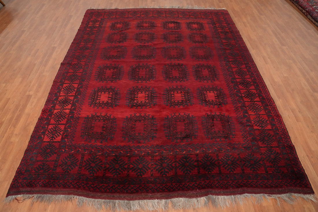 Handmade Geometric Balouch Oriental Area Rug 9x11