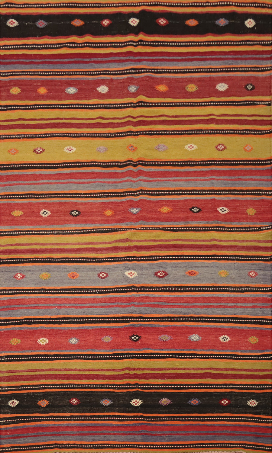 Vegetable Dye Kilim Turkish Area Rug 6x10