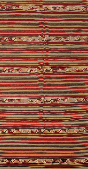 Vegetable Dye Kilim Turkish Area Rug 5x10