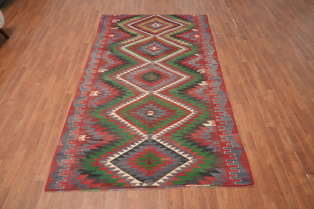 Vegetable Dye Kilim Handmade Area Rug 5x9