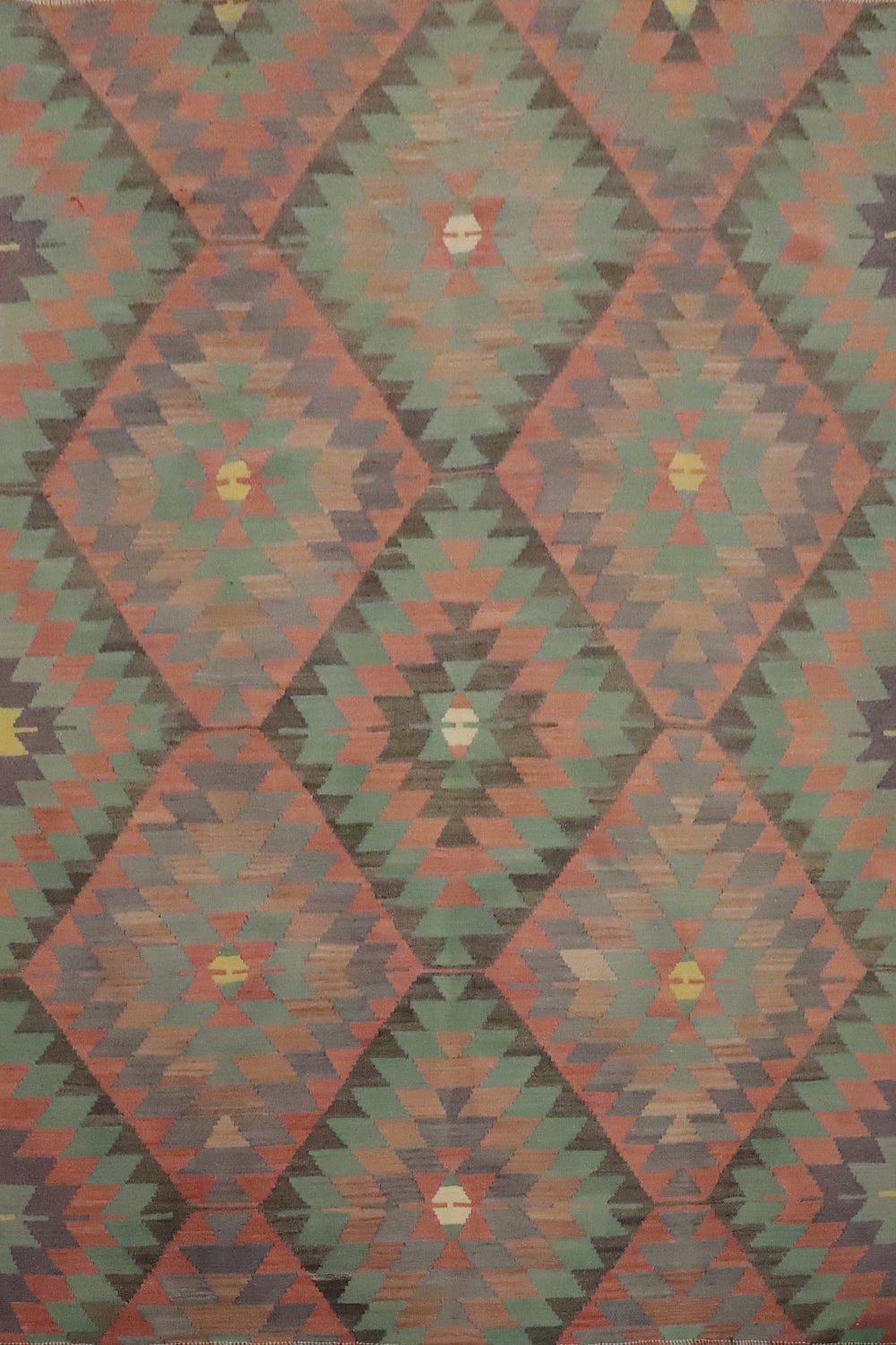 Vegetable Dye Kilim Geometric Wool Rug 5x7