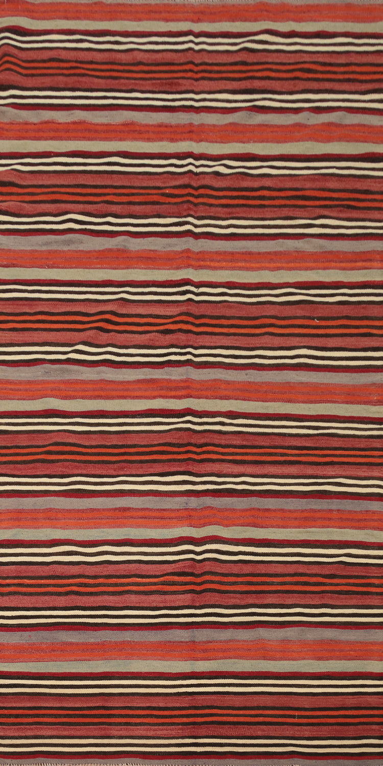 Handwoven Kilim Vegetable Dye Area Rug 5x11