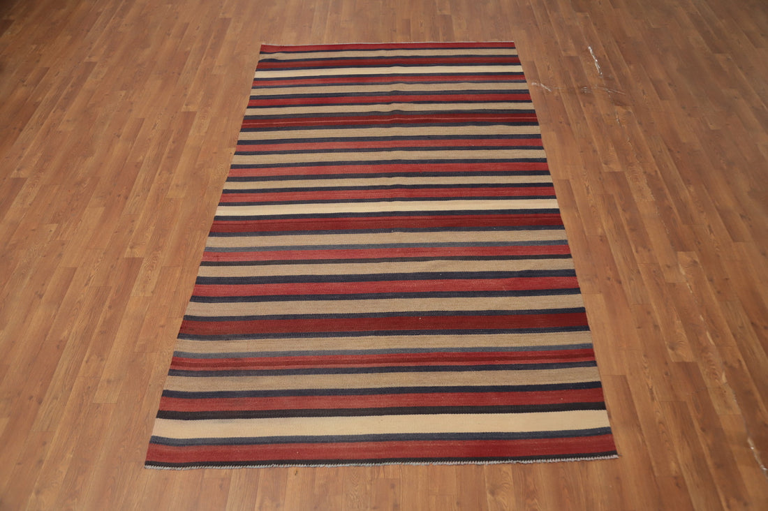 Vegetable Dye Kilim Turkish Area Rug 5x8
