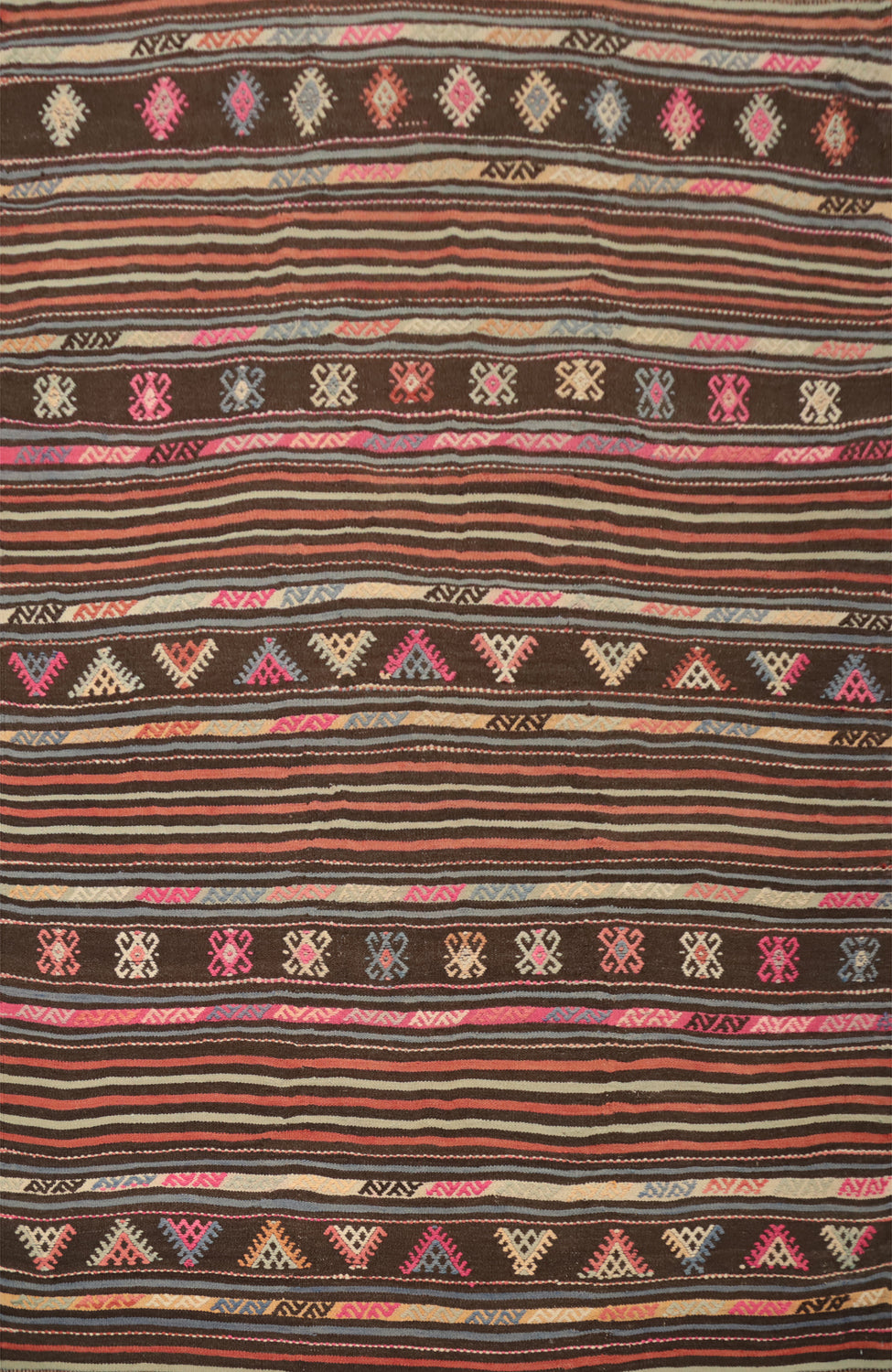 Vegetable Dye Kilim Turkish Area Rug 6x8