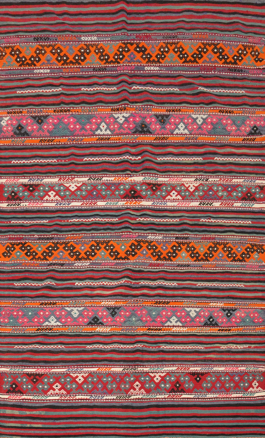 Vegetable Dye Kilim Geomeric Area Rug 6x9