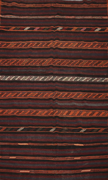 Tribal Striped Kilim Area Rug 6x10 Timeless Earthy Charm Accent