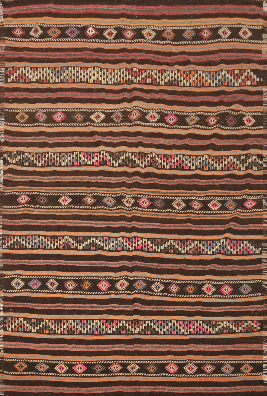 Vegetable Dye Kilim Area Rug 7x9