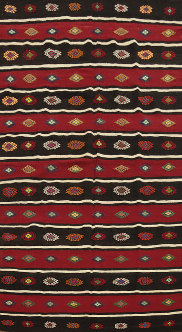 Vegetable Dye Kilim Turkish Area Rug 6x10