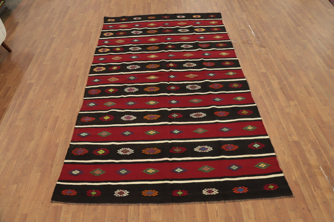 Vegetable Dye Kilim Turkish Area Rug 6x10