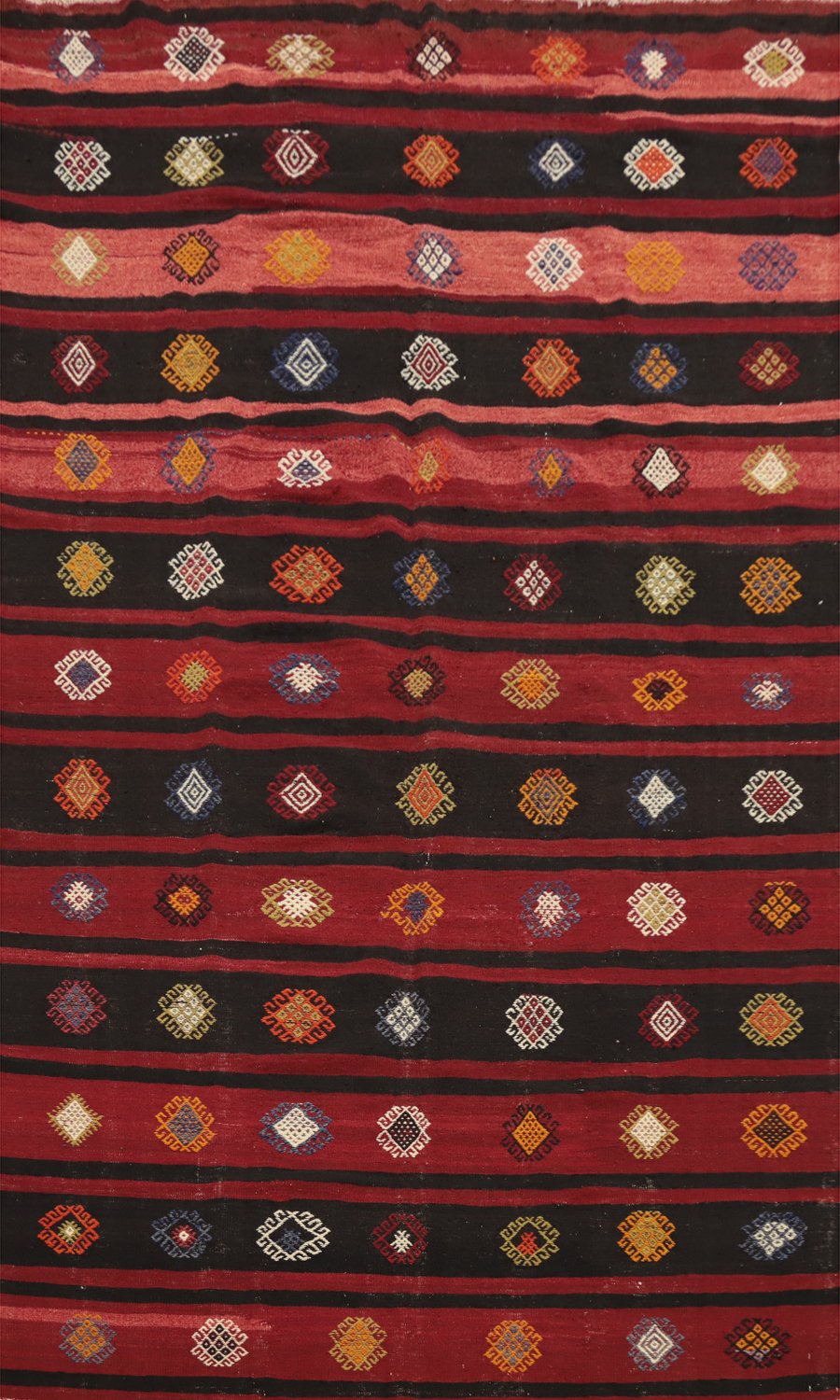 Vegetable Dye Kilim Geometric Wool Area Rug 6x10