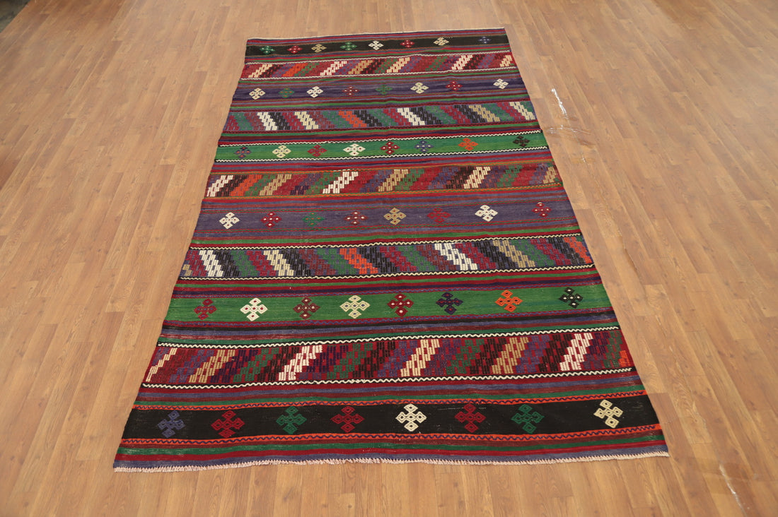 Tribal Kilim Vegetable Dye Area Rug 6x10