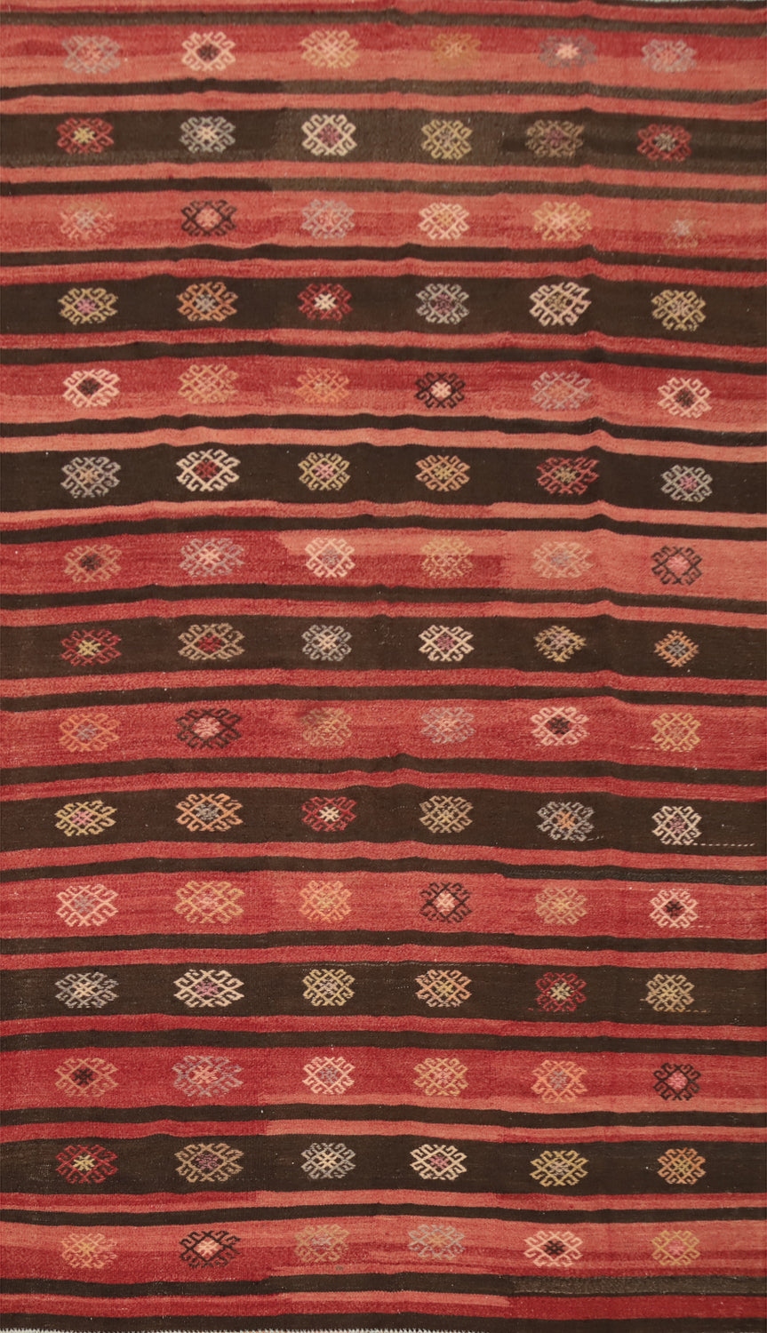 Vegetable Dye Kilim Turkish Area Rug 6x10