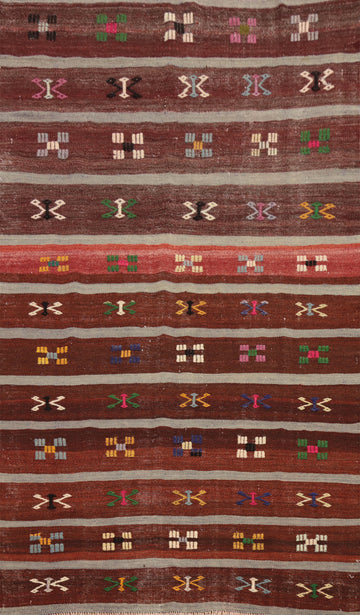 Vegetable Dye Kilim Turkish Area Rug 5x10