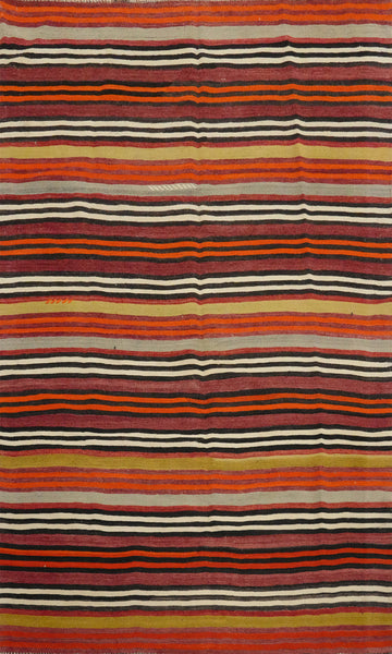 Vegetable Dye Kilim Turkish Area Rug 5x7
