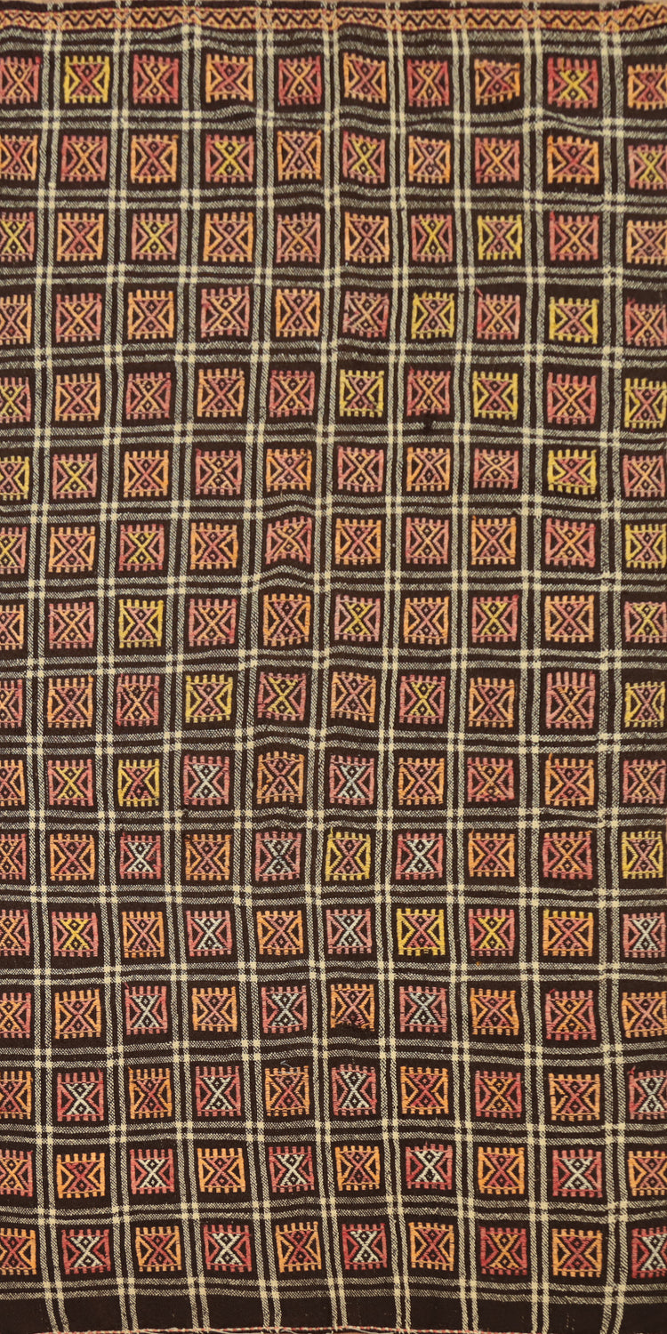 Vegetable Dye Kilim Turkish Runner Rug 4x9