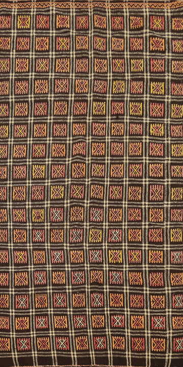 Vegetable Dye Kilim Turkish Runner Rug 4x9