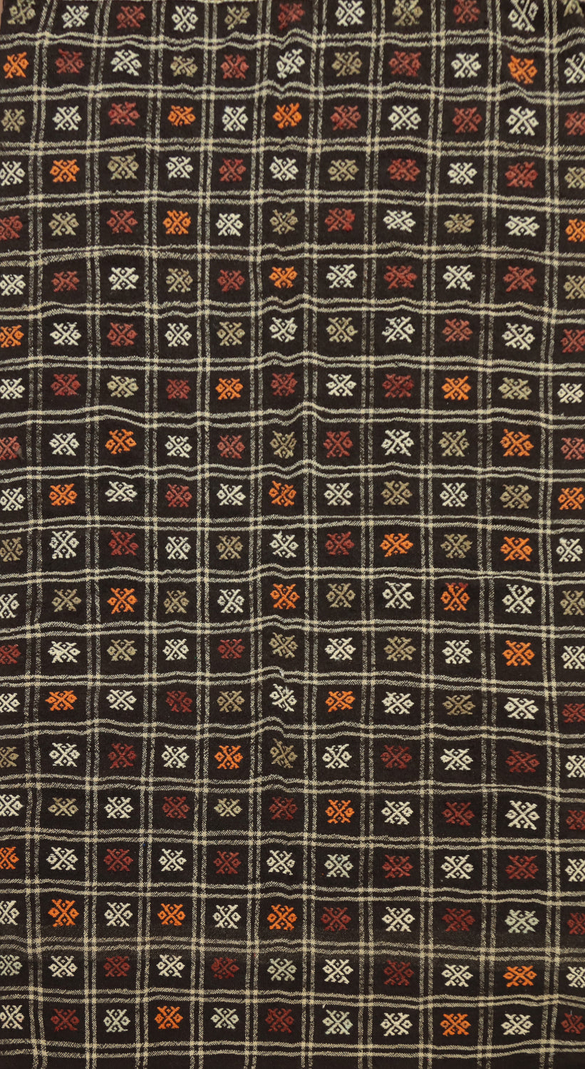 Vegetable Dye Kilim Geometric Wool Area Rug 5x9