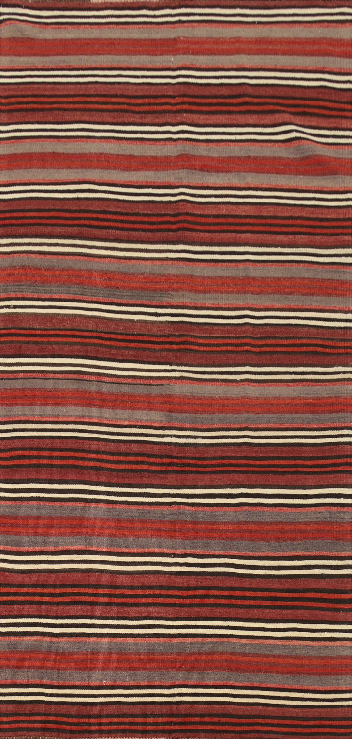 Striped Kilim Area Rug 5x10 Perfect for Cozy Living Spaces