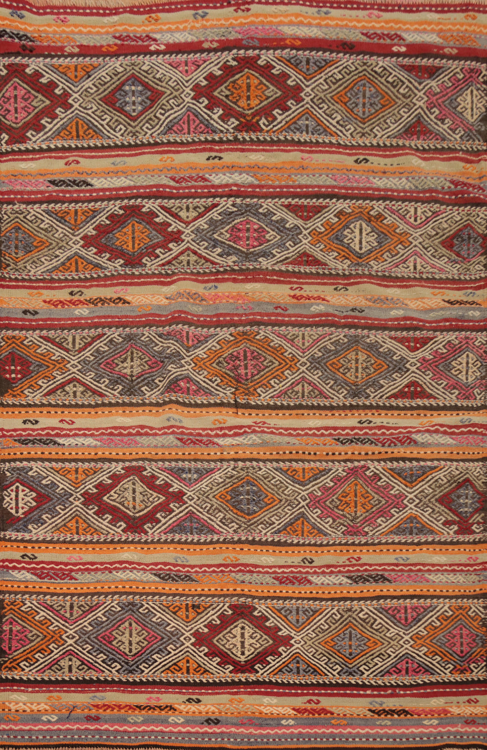 Vegetable Dye Kilim Turkish Area Rug 6x8