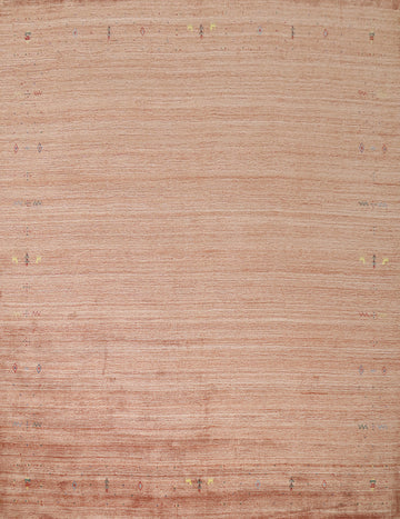 Natural Charm: Terracotta Gabbeh Square Area Rug 10x10