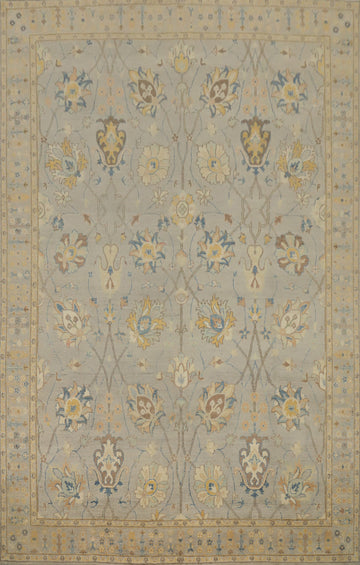 Handmade Floral Kazak Vegetable Dye Area Rug 9x12