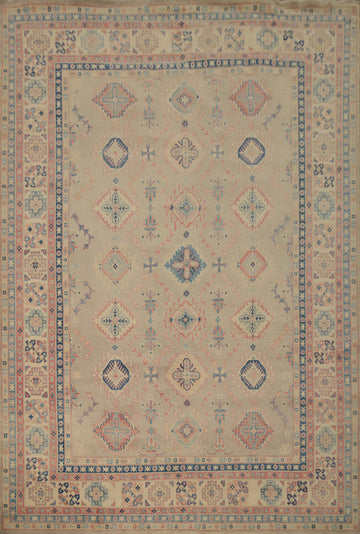 Vegetable Dye Kazak Oriental Area Rug 9x12