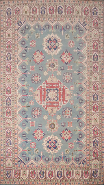 Geometric Kazak Vegetable Dye Large Rug 9x16
