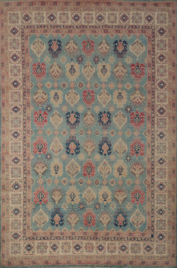 Vegetable Dye Kazak Large Area Rug 9x12