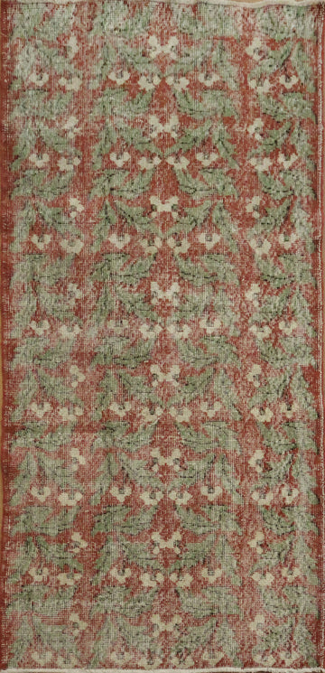 Wool Vintage Distressed Anatolian Turkish Area Rug 3x6