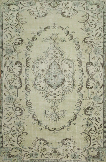 Vintage Distressed Anatolian Turkish Area Rug 6x9