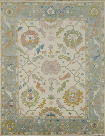 Pastel Perfection: Traditional Rectangular Area Rug 8'x10'