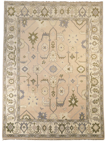 Traditional Area Rug in Subtle Tones and Delicate Motifs 9'x12'