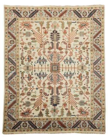 8'x10' Vintage-Inspired Rug with Earthy Tones and Classic Patterns