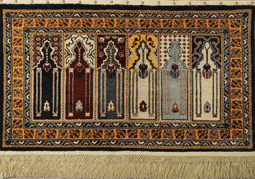 Vintage Anatolian Turkish Wool Rug 3x4
