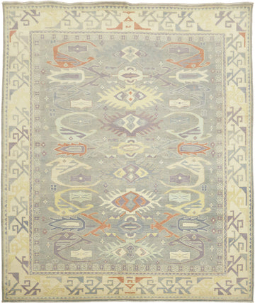 Wool Geometric Traditional Oushak Area Rug 8x10