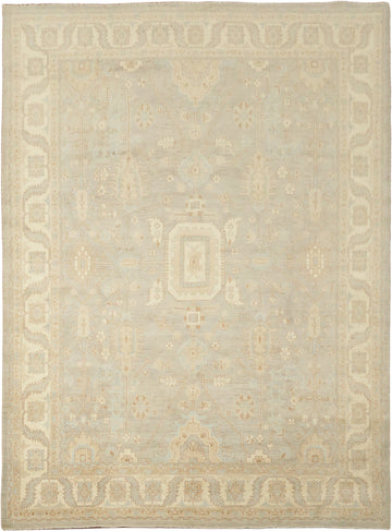 Traditional Oushak Decorative Wool Area Rug 9x12