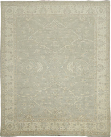 Muted Vegetable Dye Wool Traditional Oushak Area Rug 8x10
