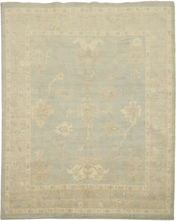Wool Vegetable Dye Wool Traditional Oushak Area Rug 8x10