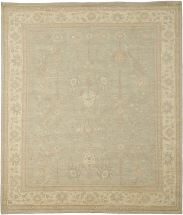 Muted Vegetable Dye Wool Traditional Oushak Area Rug 8x10