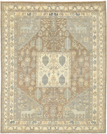 Animal Pictorial Wool Traditional Oushak Area Rug 8x10