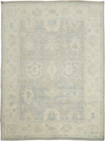 Turkish Vegetable Dye Wool Traditional Oushak Large Rug 10x14