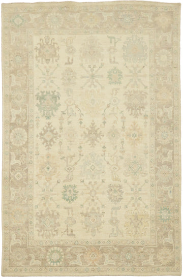 Geometric Wool Traditional Oushak Area Rug 6x9